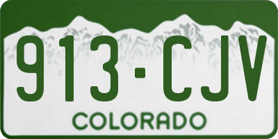 CO license plate 913CJV