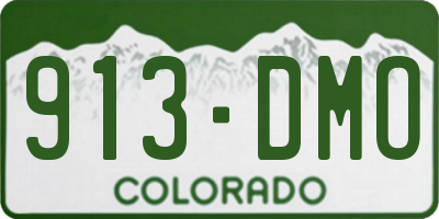 CO license plate 913DMO