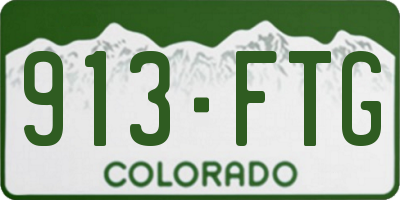CO license plate 913FTG
