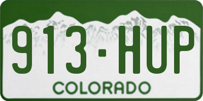 CO license plate 913HUP