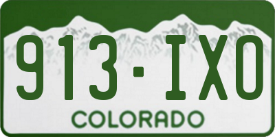 CO license plate 913IXO