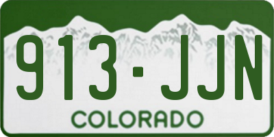 CO license plate 913JJN