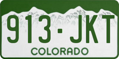 CO license plate 913JKT