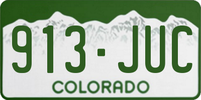CO license plate 913JUC