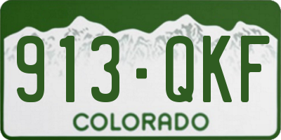 CO license plate 913QKF
