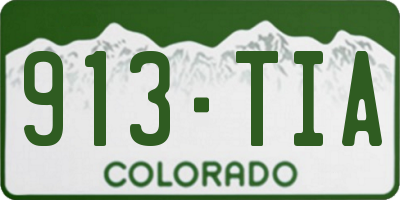 CO license plate 913TIA