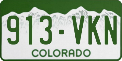 CO license plate 913VKN