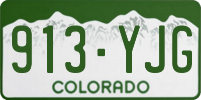 CO license plate 913YJG