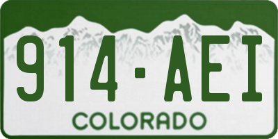 CO license plate 914AEI