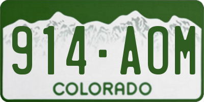 CO license plate 914AOM