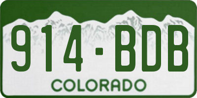 CO license plate 914BDB