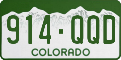 CO license plate 914QQD