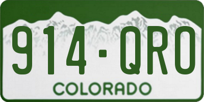 CO license plate 914QRO