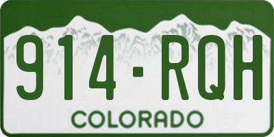CO license plate 914RQH