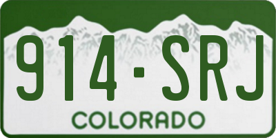 CO license plate 914SRJ