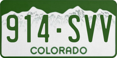 CO license plate 914SVV