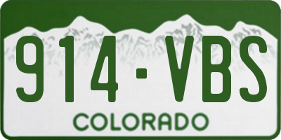 CO license plate 914VBS