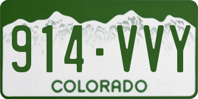 CO license plate 914VVY