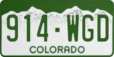 CO license plate 914WGD