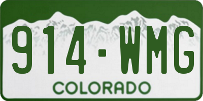CO license plate 914WMG