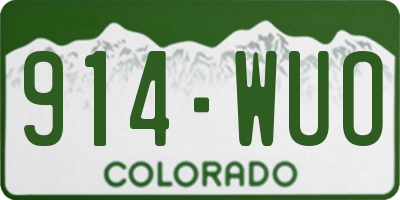 CO license plate 914WUO