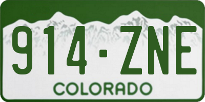 CO license plate 914ZNE
