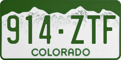 CO license plate 914ZTF