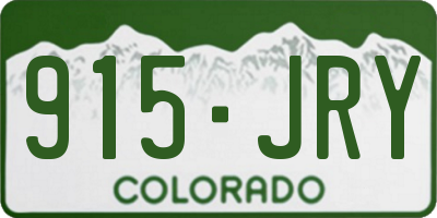 CO license plate 915JRY