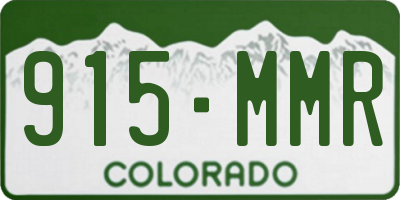 CO license plate 915MMR