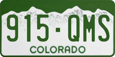 CO license plate 915QMS