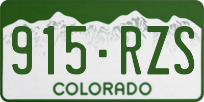CO license plate 915RZS