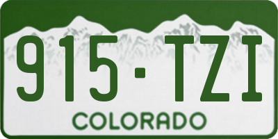 CO license plate 915TZI