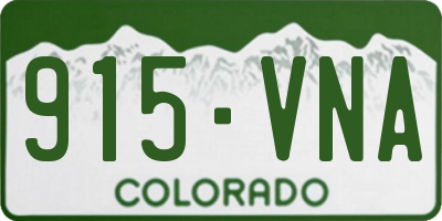 CO license plate 915VNA