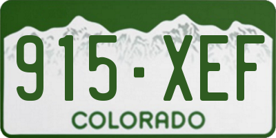 CO license plate 915XEF