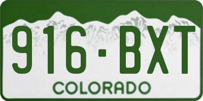 CO license plate 916BXT