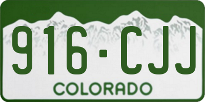 CO license plate 916CJJ