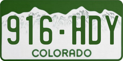 CO license plate 916HDY