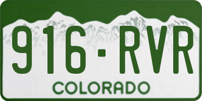 CO license plate 916RVR