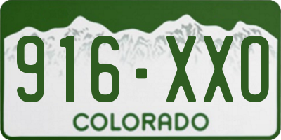 CO license plate 916XXO