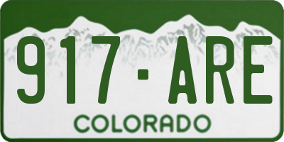 CO license plate 917ARE