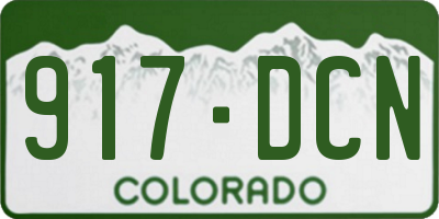 CO license plate 917DCN