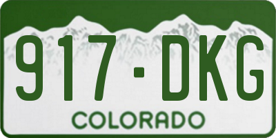 CO license plate 917DKG