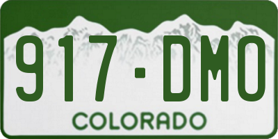 CO license plate 917DMO