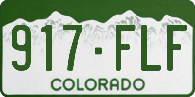 CO license plate 917FLF