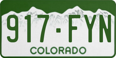 CO license plate 917FYN