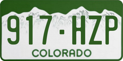 CO license plate 917HZP