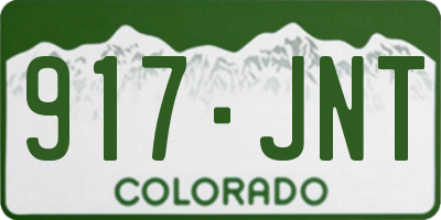 CO license plate 917JNT