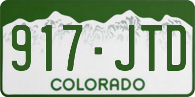 CO license plate 917JTD