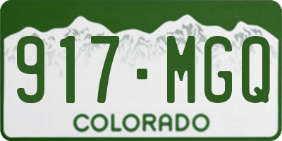 CO license plate 917MGQ