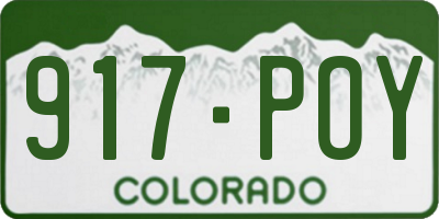 CO license plate 917POY